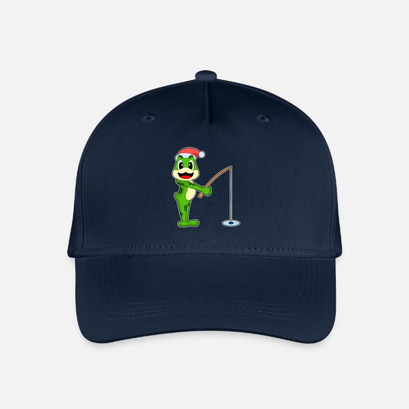 Frosch Weihnachten Angeln - Kinder Bio Basecap - Navy