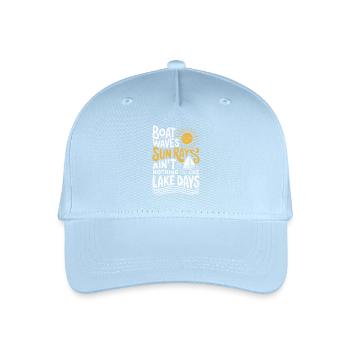 boat, waves, sunbeams, sea days, summer, - Organic Kids’ Baseball Cap - light blue - Front