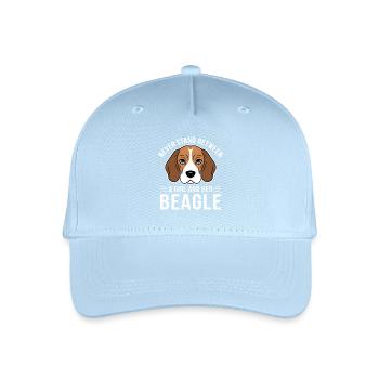 Beagle Mädchen Hunde Lustiges Beagle Geschenk - Kinder Bio Basecap - Hellblau - Vorne