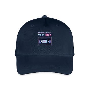 Bring Back the 90's Retro Boombox 90s - Organic Kids’ Baseball Cap - navy - Front