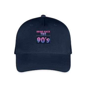 Bring Back the 90's Retro Boombox 90er Jahre - Kinder Bio Basecap - Navy - Vorne