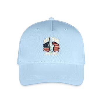 New York State of Mind Statue of Liberty Nyc - Organic Kids’ Baseball Cap - light blue - Front