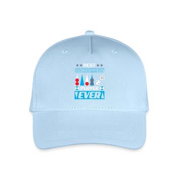 Backgammon Spiel - Kinder Bio Basecap - Hellblau - Vorne