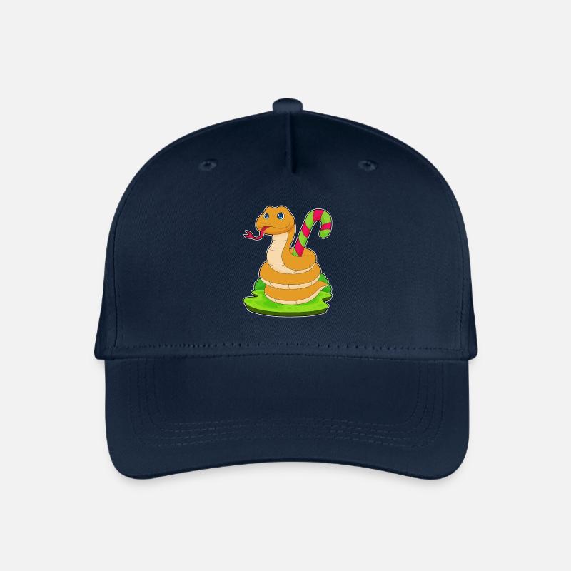 Schlange Zuckerstange - Kinder Bio Basecap - Navy