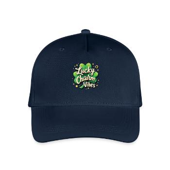 Lucky Charm Vibes Lucky Clover Lucky Positive - Organic Kids’ Baseball Cap - navy - Front