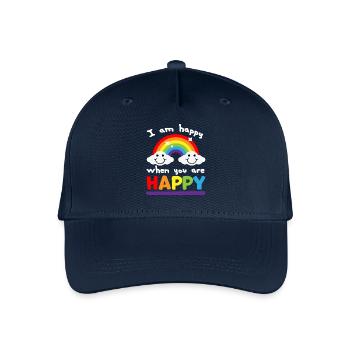 Heureux1 - Casquette de baseball bio Enfant - marine - Devant