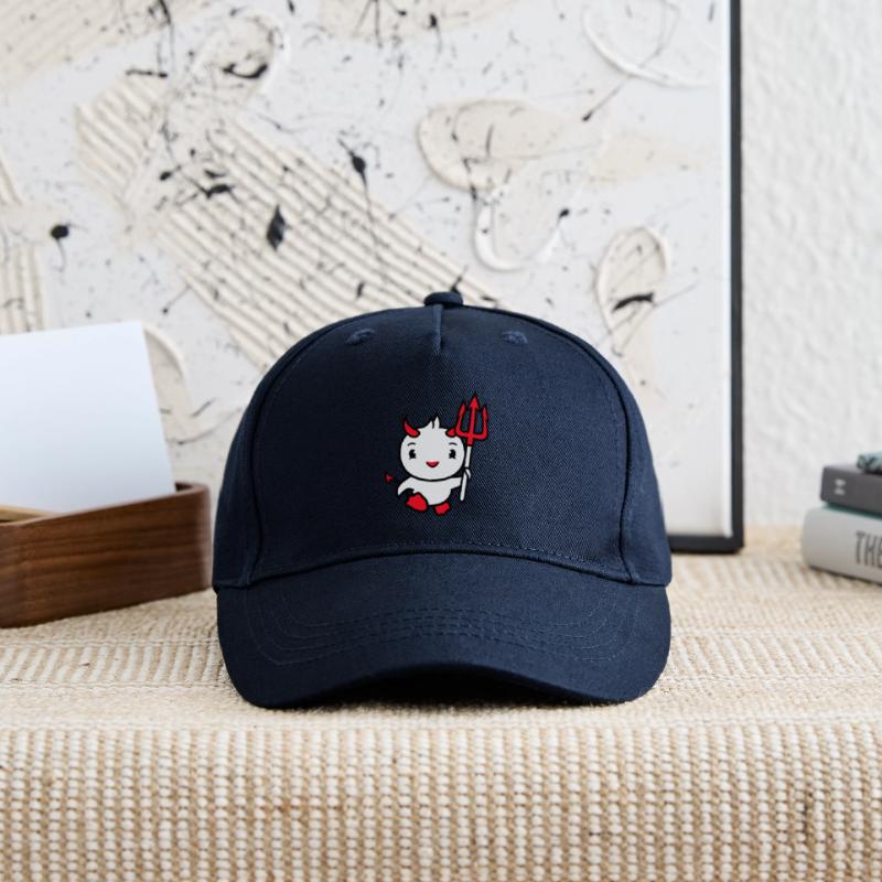 bird devil horns satan trident hell evil cool Organic Kids’ Baseball Cap