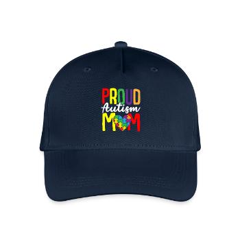 Autism Jigsaw Puzzle - Proud Autism Mother - Organic Kids’ Baseball Cap - navy - Front