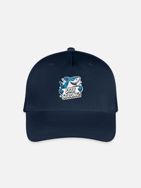 SHARK, STAY STRONG - Organic Kids’ Baseball Cap - navy