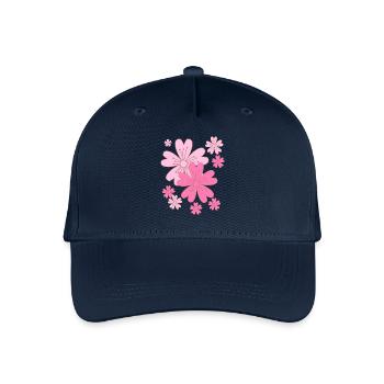 Fallende Sakura Kirschblüten - Kinder Bio Basecap - Navy - Vorne