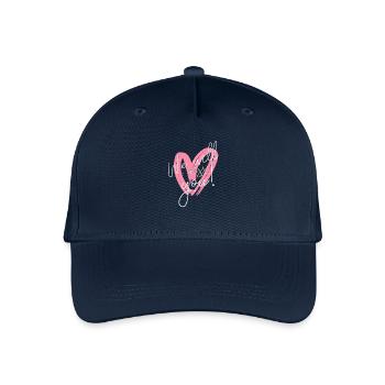 Tu vas nous manquer - Abschied Spruch Herz Vermissen - Casquette de baseball bio Enfant - marine - Devant