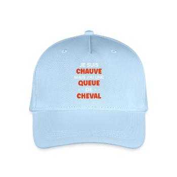 Je suis chauve mais j'ai une queue de cheval - Casquette de baseball bio Enfant - bleu clair - Devant