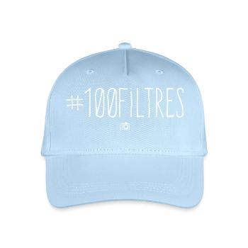 Hashtag 100 filtres Satire Réseaux Sociaux - Casquette de baseball bio Enfant - bleu clair - Devant