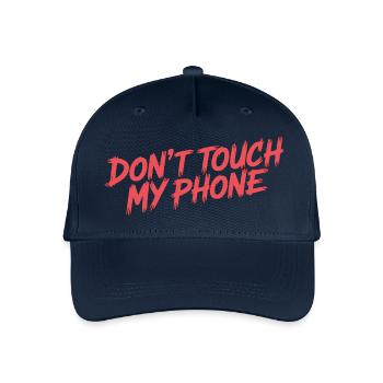 NE TOUCHE PAS MON TÉLÉPHONE - Casquette de baseball bio Enfant - marine - Devant