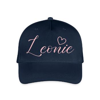 Léonie Nom - Casquette de baseball bio Enfant - marine - Devant