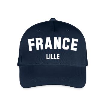 Lille, France, France - Casquette de baseball bio Enfant - marine - Devant