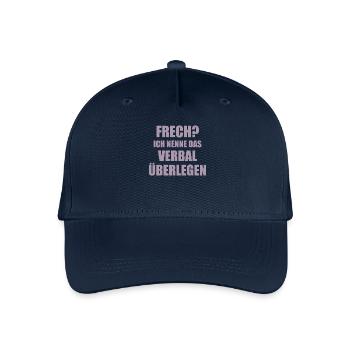 Frech? Ich nenne das Verbal überlegen Spruch - Kinder Bio Basecap - Navy - Vorne