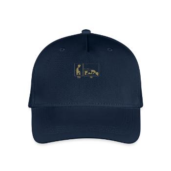 Toilette WC Anleitung fürs Kacken - Kinder Bio Basecap - Navy - Vorne