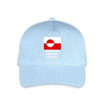 Grönland-Dänemark-Europaflagge - Kinder Bio Basecap - Hellblau - Vorne