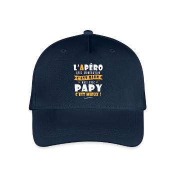 Papy Cadeau Humour papy cadeau papi papy - Casquette de baseball bio Enfant - marine - Devant