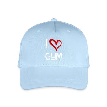I love gym - Kinder Bio Basecap - Hellblau - Vorne