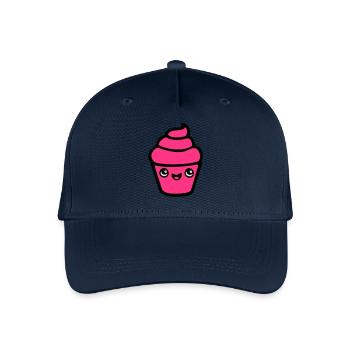 cake kawaii cupcake muffin cake pastry chef manga - Organic Kids’ Baseball Cap - navy - Front