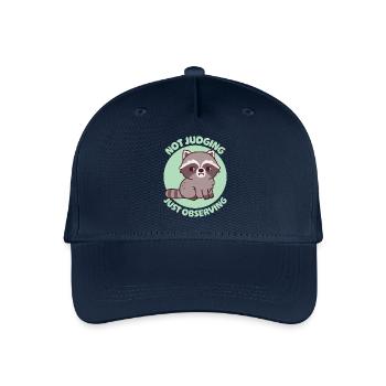 Cute Raccoon Side Eye Not Judging Just Observing - Organic Kids’ Baseball Cap - navy - Front