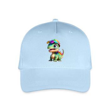 Dinosaur - Organic Kids’ Baseball Cap - light blue - Front