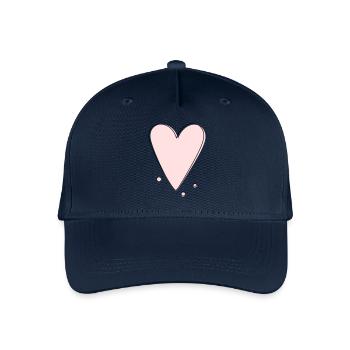 Modernes Herz Herzlinie - Kinder Bio Basecap - Navy - Vorne