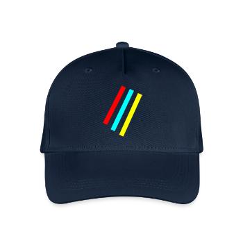 Streifen - Vektor - Kinder Bio Basecap - Navy - Vorne