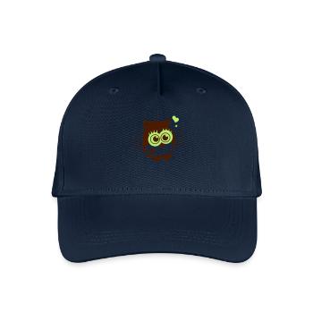 Owl - Kawaii avec le coeur - Casquette de baseball bio Enfant - marine - Devant
