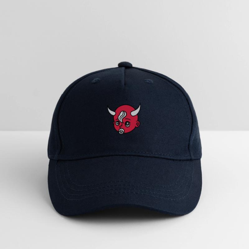 head face evil devil demon hell devil satan crawli Organic Kids’ Baseball Cap