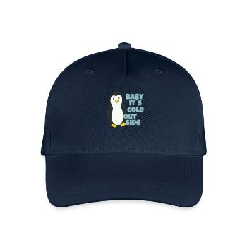 bébé pingouin il fait froid dehors - Casquette de baseball bio Enfant - marine - Devant