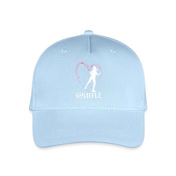 Dear Shuffle Dance - pink heart with dancer - Organic Kids’ Baseball Cap - light blue - Front