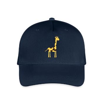giraffe zoo circus circus safari1 - Organic Kids’ Baseball Cap - navy - Front