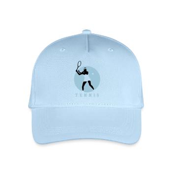 tennisspielerin_01_a_2c - Kinder Bio Basecap - Hellblau - Vorne