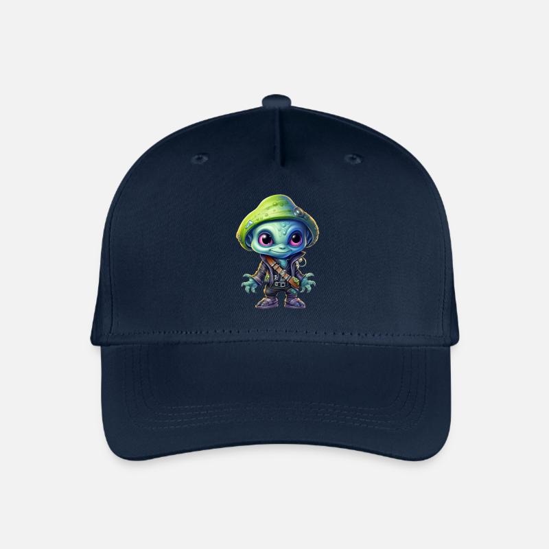 Alien Außerirdischer Pirat - Kinder Bio Basecap - Navy