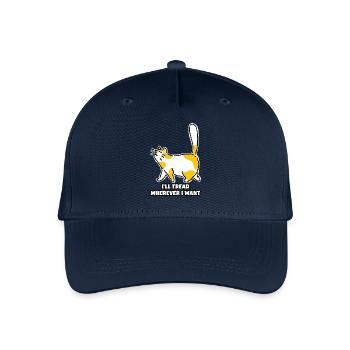 Ich trete hin, wohin ich will, süße Katze - Kinder Bio Basecap - Navy - Vorne
