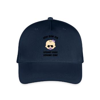 Baby girl locks up your sons - Organic Kids’ Baseball Cap - navy - Front
