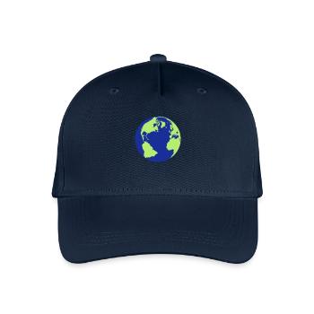 Erde Welt Planet Wasser - Kinder Bio Basecap - Navy - Vorne