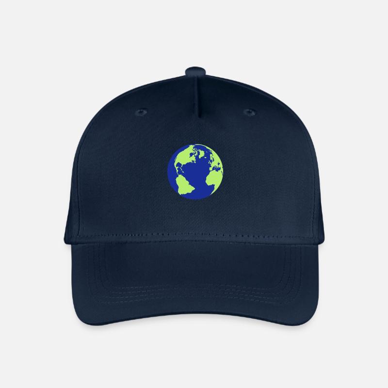 Erde Welt Planet Wasser - Kinder Bio Basecap - Navy