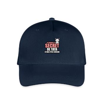 je connais le secret de tata je vais être cousine - Casquette de baseball bio Enfant - marine - Devant