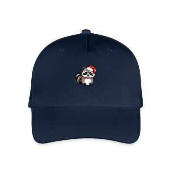 Waschbär Weihnachten Wasserfarben - Kinder Bio Basecap - Navy - Vorne
