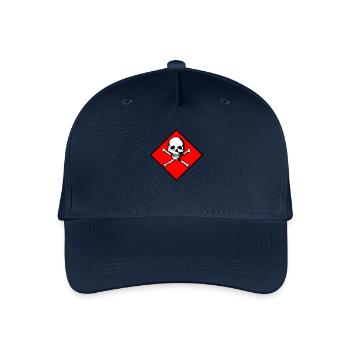 Crâne et os - Casquette de baseball bio Enfant - marine - Devant