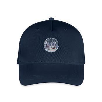 Winter Magic is in the Air – Winter Landscape - Organic Kids’ Baseball Cap - navy - Front