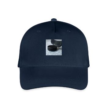 Hockey - Stick and puck - Organic Kids’ Baseball Cap - navy - Front