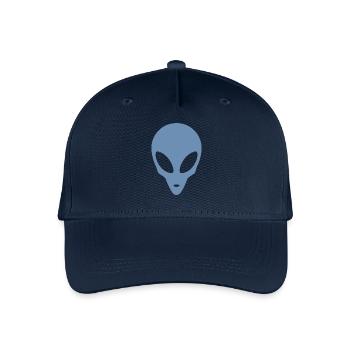 Silhouette d’une tête extraterrestre - Casquette de baseball bio Enfant - marine - Devant
