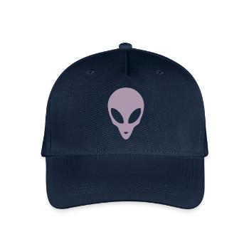 Silhouette d’une tête extraterrestre - Casquette de baseball bio Enfant - marine - Devant