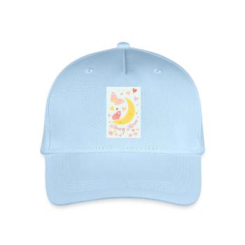 Honeymoon Moon Blossoms Butterflies Poster Blue - Organic Kids’ Baseball Cap - light blue - Front