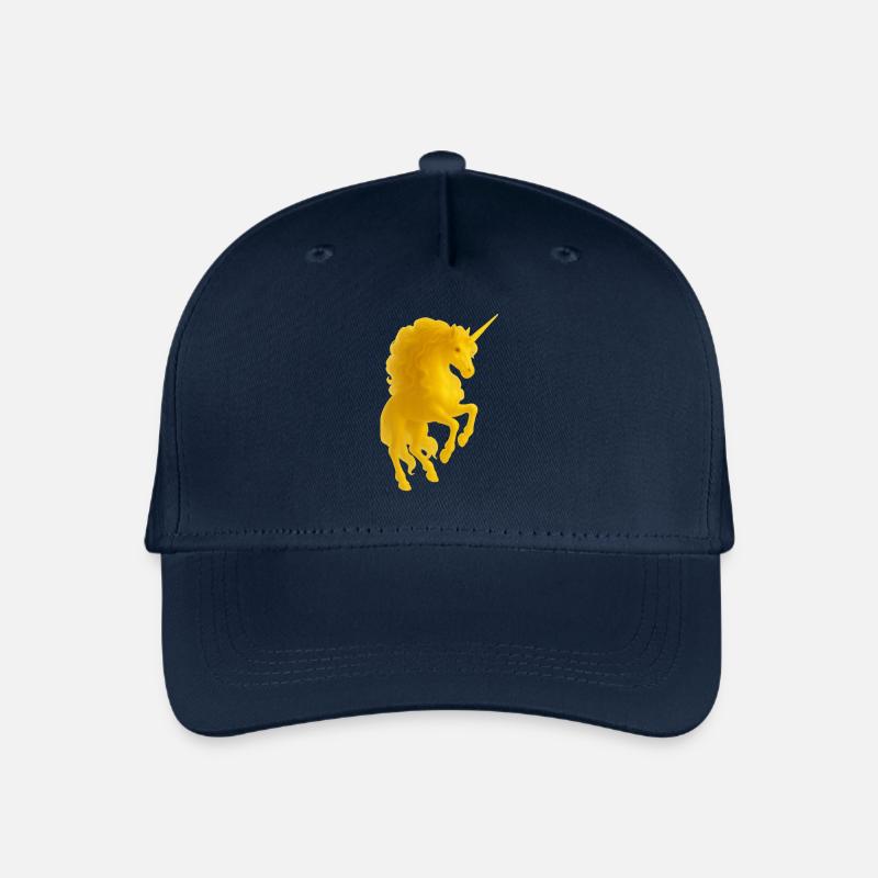 Goldenes Einhorn - Kinder Bio Basecap - Navy
